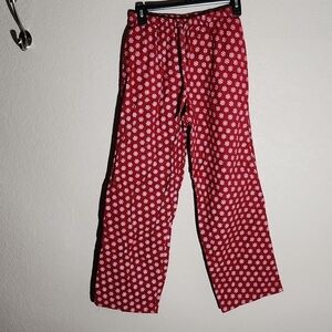 PB Basic Christmas Pajama Pants Small Red White